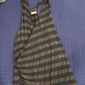 Language gold and black racer back